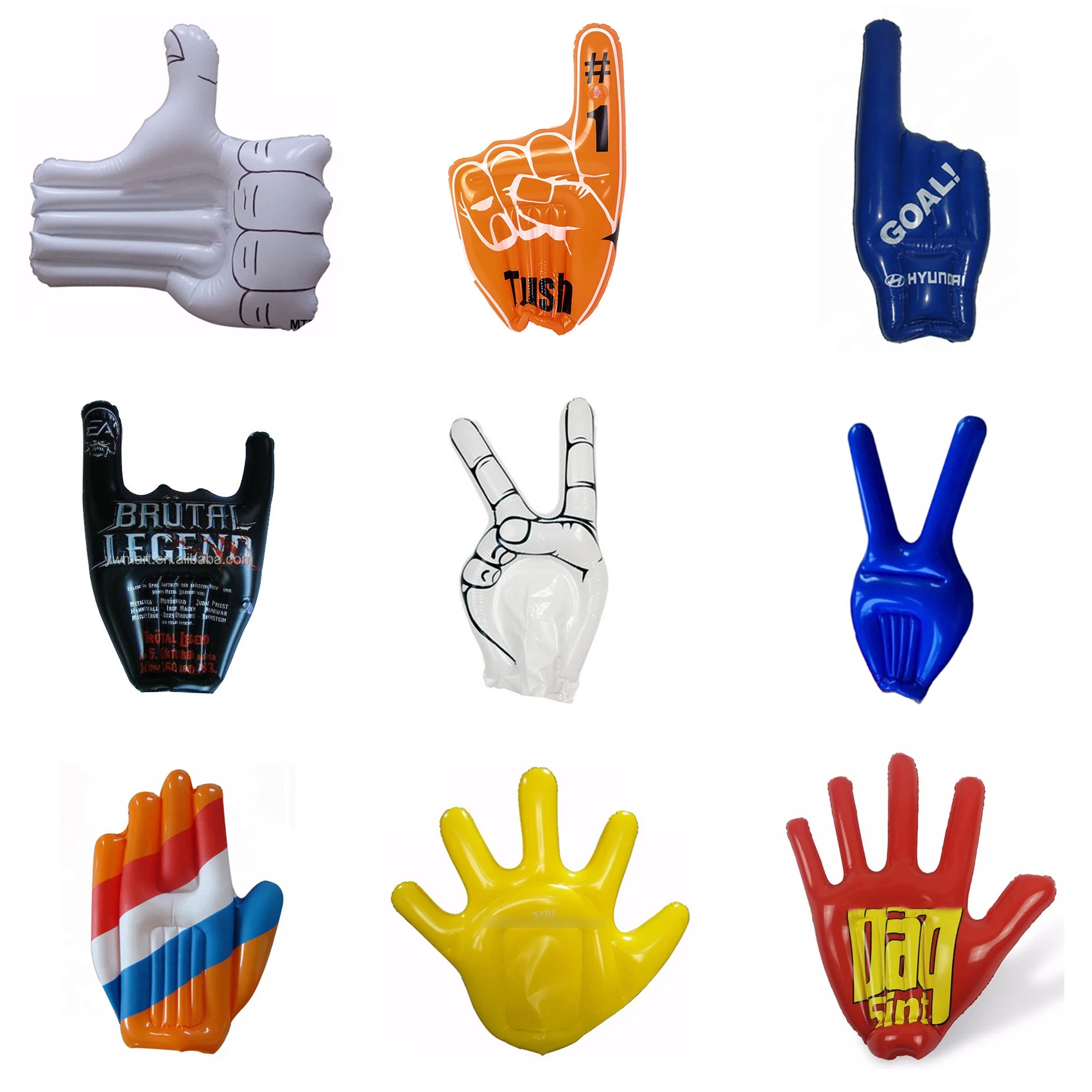 Custom Advertised Cheering Giant Inflatable Hand Inflatable Waving Hand Inflatable Middle Finger Hand