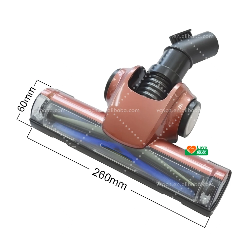 FACTORY VACUUM CLEANER ACCESSORIES SPARE PARTS NORMAL TURBO FLOOR DUST BRUSH HEAD WITH PP HAIR RUBBER & DETACHABLE ROLLER BRUSH