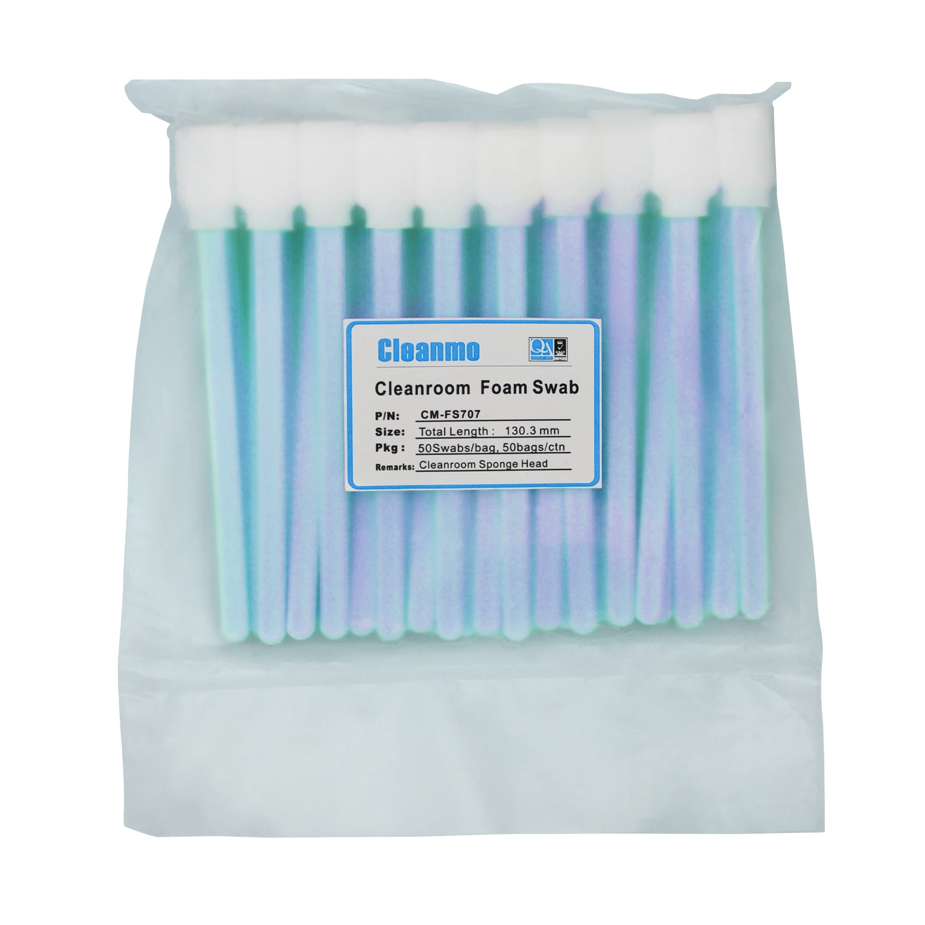 Lint Free Foam Cleanroom Long Handle Print Head Cleaning Swab Sticks