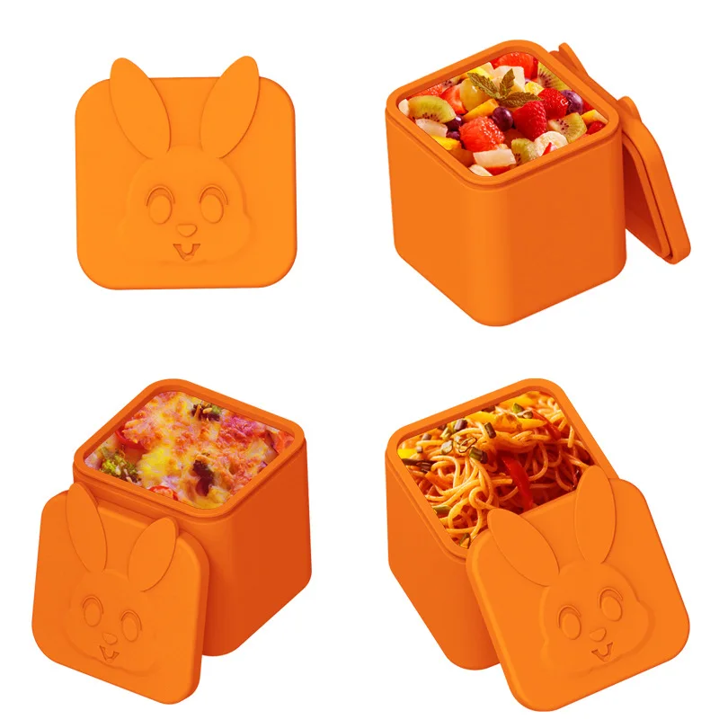 Bento Accessories Cupcake Liner Silicone Lunch Box Dividers Small Condiments Container Salad Sauce Silicone Container With Lid