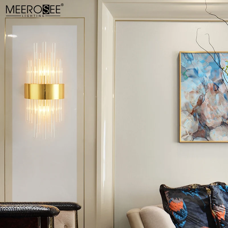 MEEROSEE Indoor Wall Mounted Reading Light Fancy Hotel Modern Wall Light E14 Wall Lamp MD86733