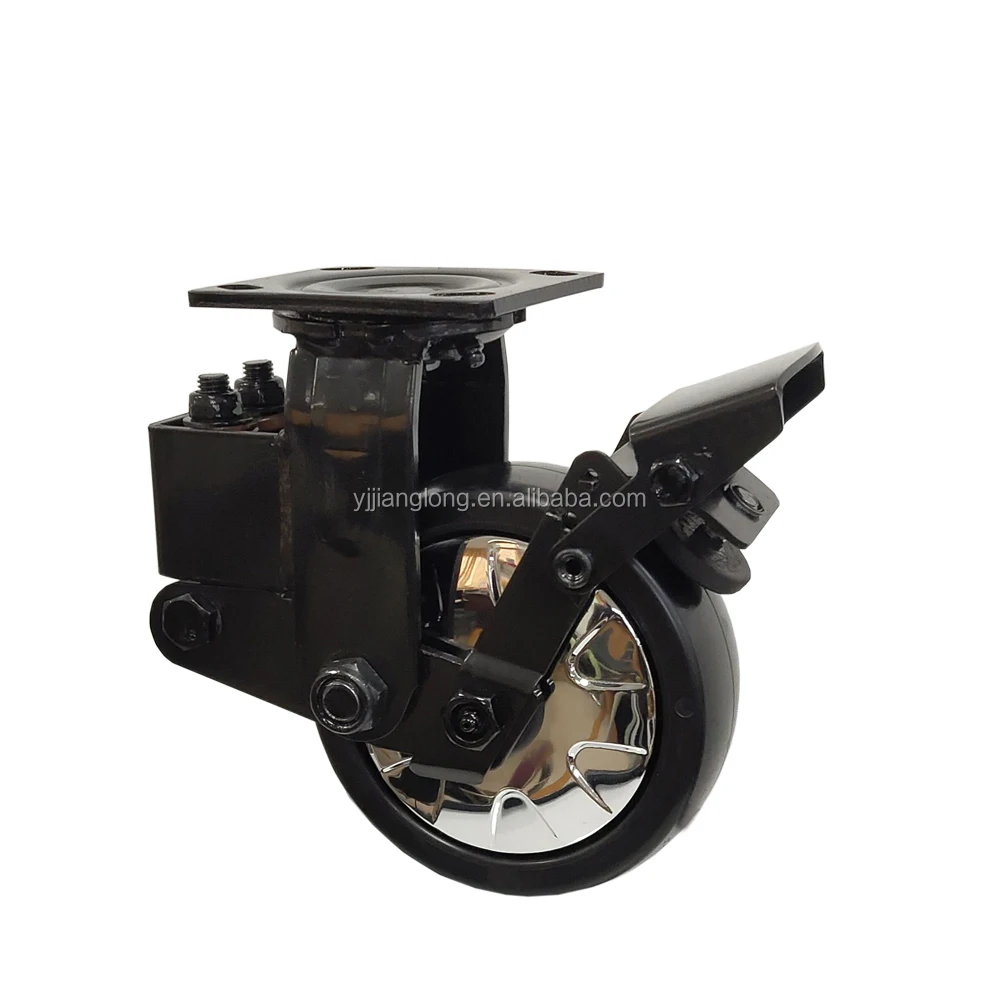 6 Inch Nylon Spring Loaded Shock Absorber Caster Wheels