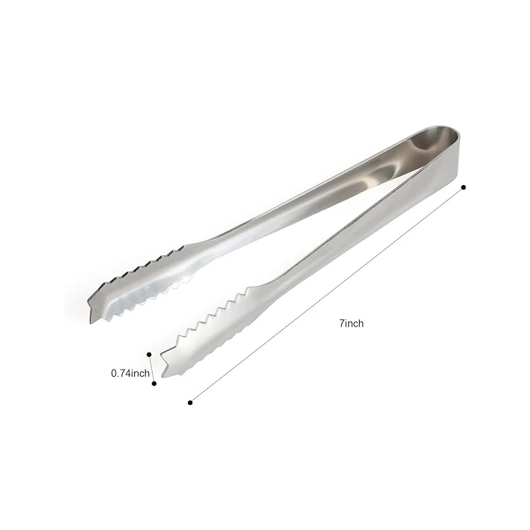 Sugar Cube Ice Tongs Stainless Steel Ice Clip for the Kitchen Accessories Wine Ice Tong Bar Tools with Custom Logo