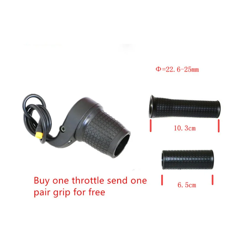 Полуповоротная дроссельная заслонка для электровелосипеда, свободный алюминиевый водонепроницаемый стандартный разъем, регулируемая скорость, ускоритель электровелосипеда