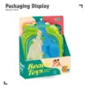 Set de 3 cubos plegables verdes para playa.