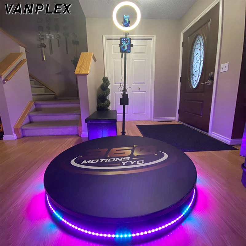 Magic Intelligent 360 Photo Booth Ratotaing Automatic Party Supplies for Parties with Stickers & Fun!
