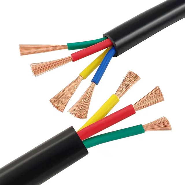 RVV sheathed cable Power cable 2 core 3 core 4 core 0.5 0.75 1.5 2.5 square national standard monitoring soft cable