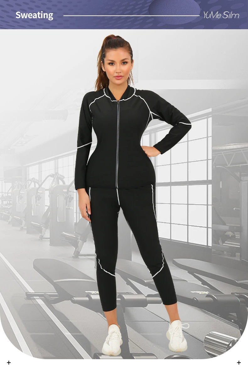 Produktbild von CEIUEO Damen Ceiueo Sauna Long Sleeve Suit With Zipper Sportlich