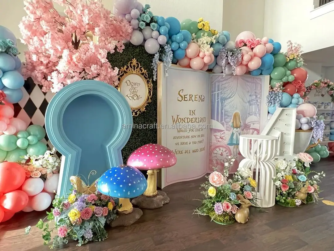 Amina Craft Acrylic Backdrop Arched Background With butterfly Wedding Birthday Event Props for Wedding Decoration
