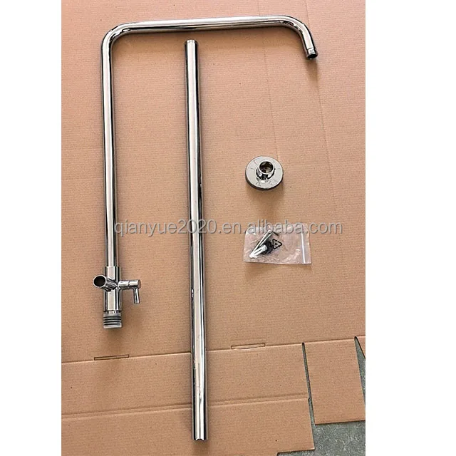 High quality stainless steel  chrome shower tube brass shower pipe