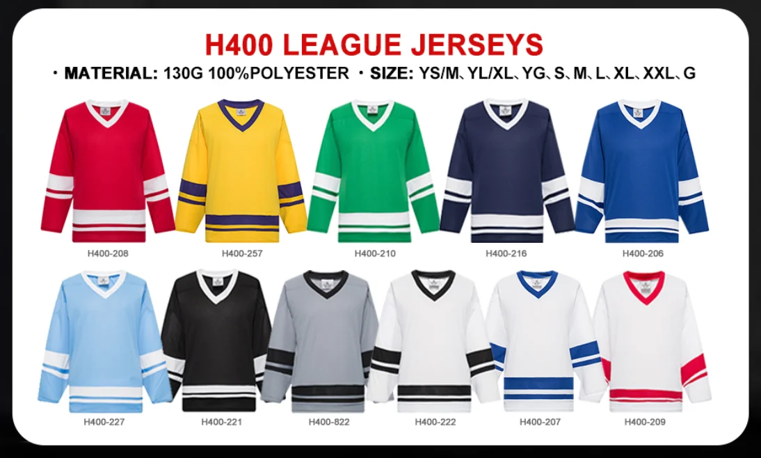 H400 series high-quality light and thin breathable gray personalized ice hockey  practice jersey & large street shirt-all sizes - AliExpress