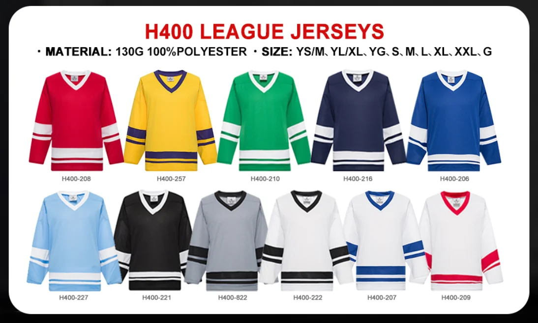 H400-207 White/Royal Blank hockey Practice Jerseys