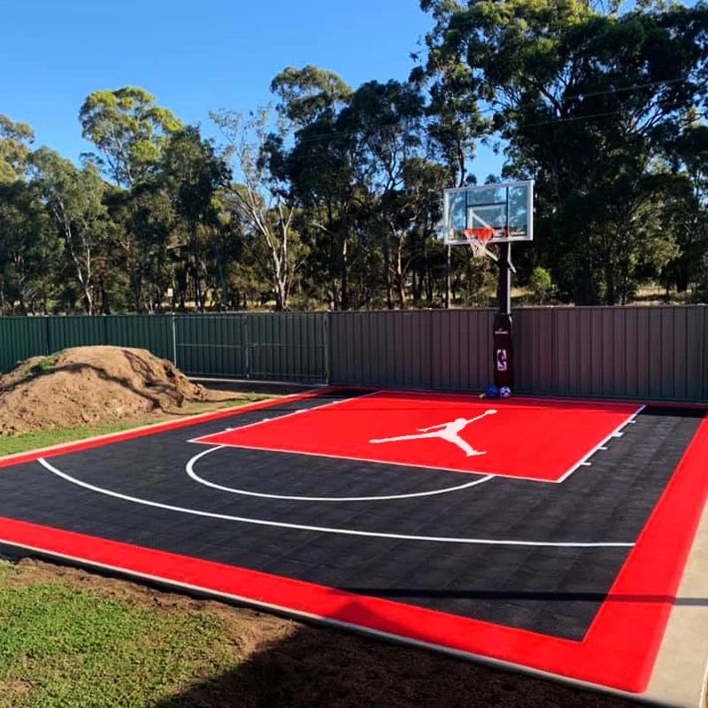 Basketball court surfaces with custom logo and colors to match NBA