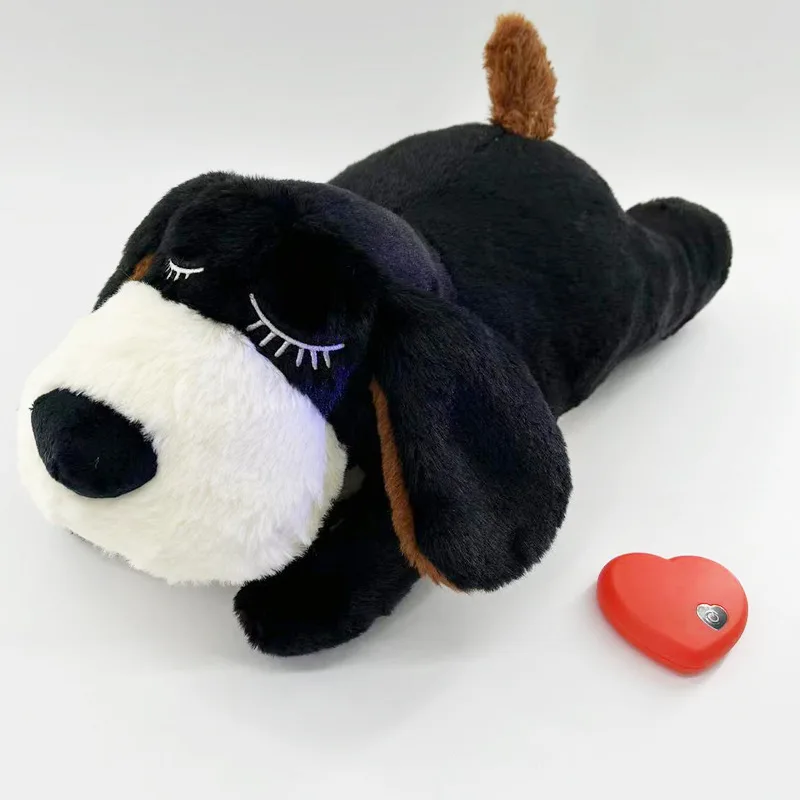 Brown Heartbeat Stuffed Toy For Dogs Pet Anxiety Relief And Calming Aid