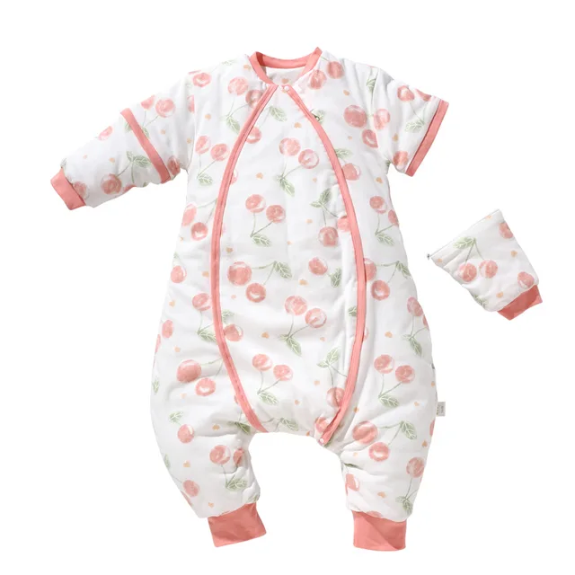 Breathable Pure Organic Cotton Skin-friendly Baby Split Legs Sleeping Bags Constant Temperature Baby Sleeping Bags