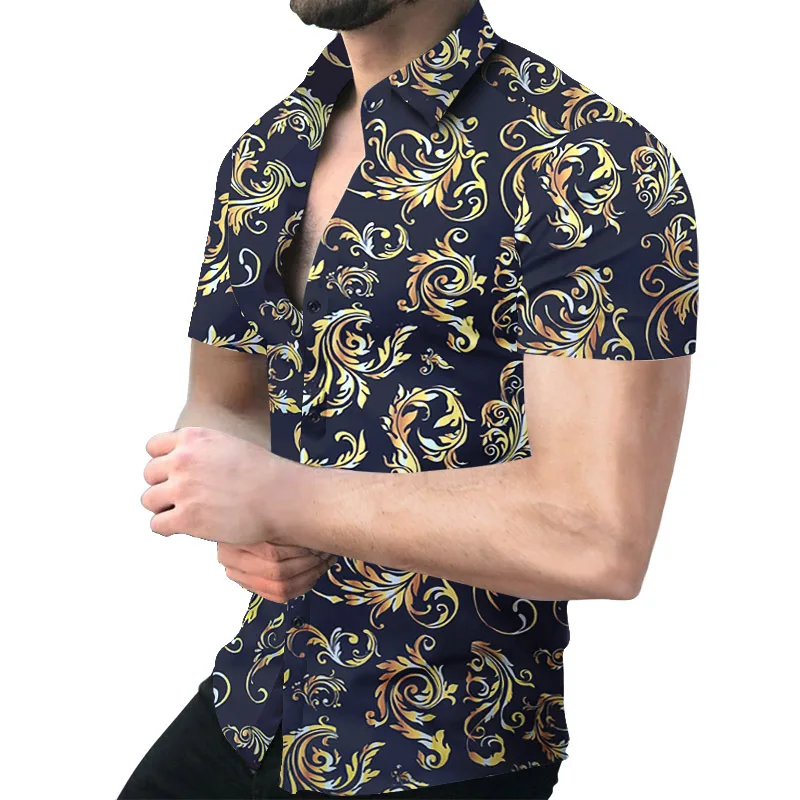 Wholesale Printed Plus Size Men Hawaiian Shirt Accept Customized Large ...