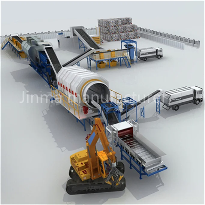 Барабанная машина для переработки отходов сортировочная