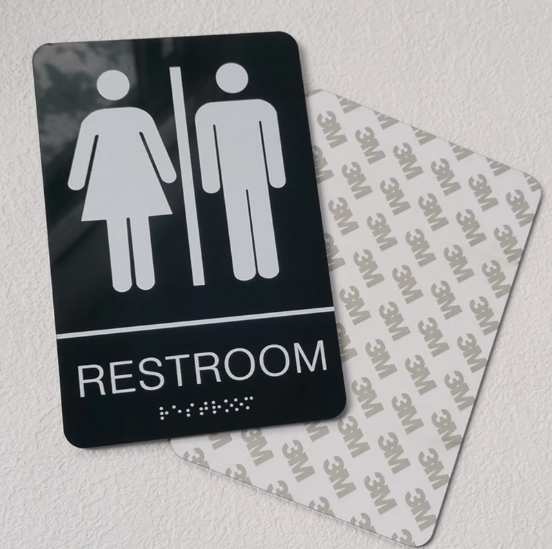 Custom All gender Neutral Bathroom Signs Symbol Toilet Door Signs ...