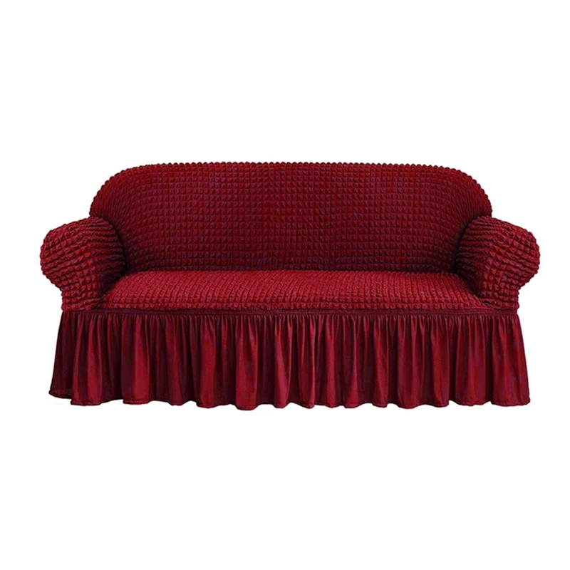 Роскошный жаккардовый чехол для дивана с юбкой, секционные Чехлы для дивана из эластичного спандекса