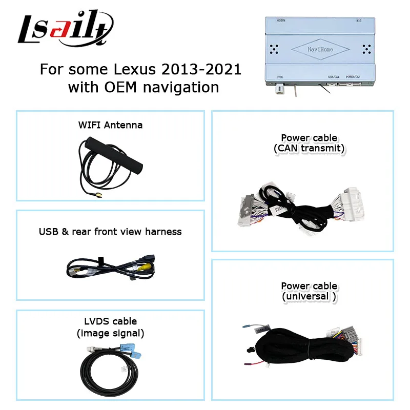 Lsailt Wireless Carplay Android Auto Interface Box for Lexus RX350 RX450h RX200t RX Support Mirror Link