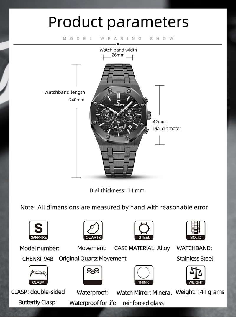 CHENXI 948 Business Men's Watches - Luxury Quartz Timepieces