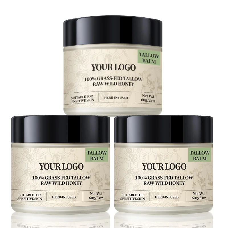 Hot Selling Whipped Beef Tallow Wild Honey Face Cream Skin Hydrating Nourishing Face Moisturizer Tallow Balm(pic6)