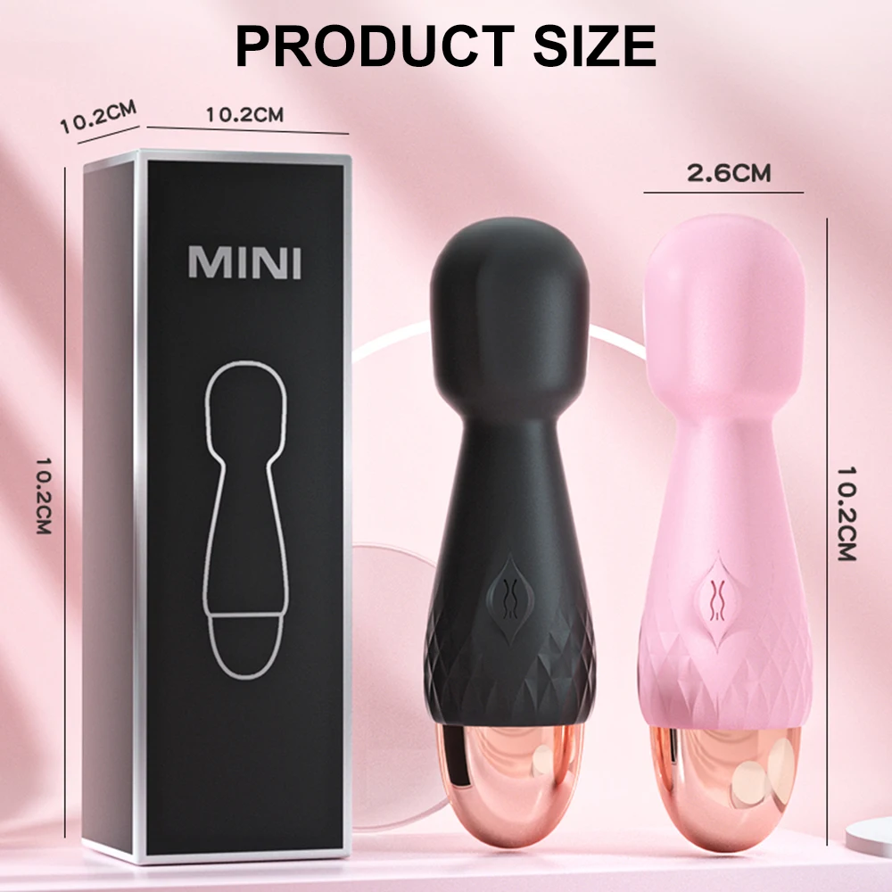 10 Modes Strong Vibration Mini Vibrator Magic Stick USB Charging Massager Clitoris G-Spot Vibrators Sex Toy for Women Adults 18