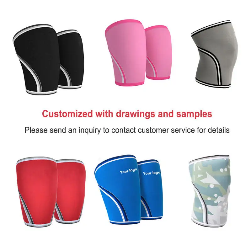 ZJFIT ROEGADYN SBR SCR Powerlifting Custom Logo Knee Support 5MM 7MM Neoprene Knee Compression Sleeve for Weightlifting