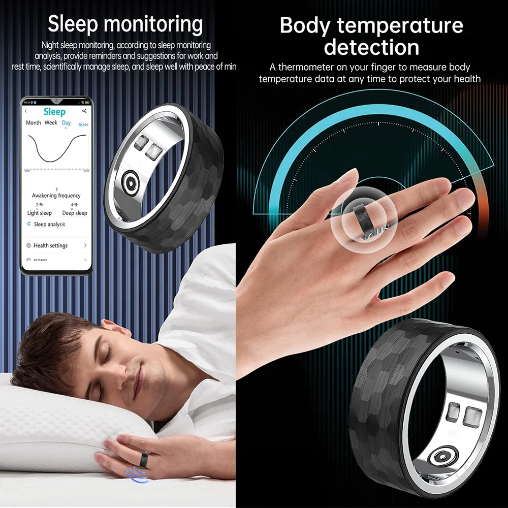 Waterproof Smart Ring New Technology Magic Finger Smart Accessories Health  Monitor Ring With Phone APP Control