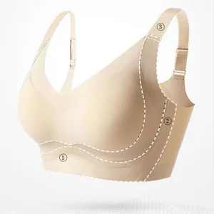 Adjustable Type Full Cup Lifting Traceless Lady Underwear Comfortable Push-up Anti Sagging Women's Bra Sets