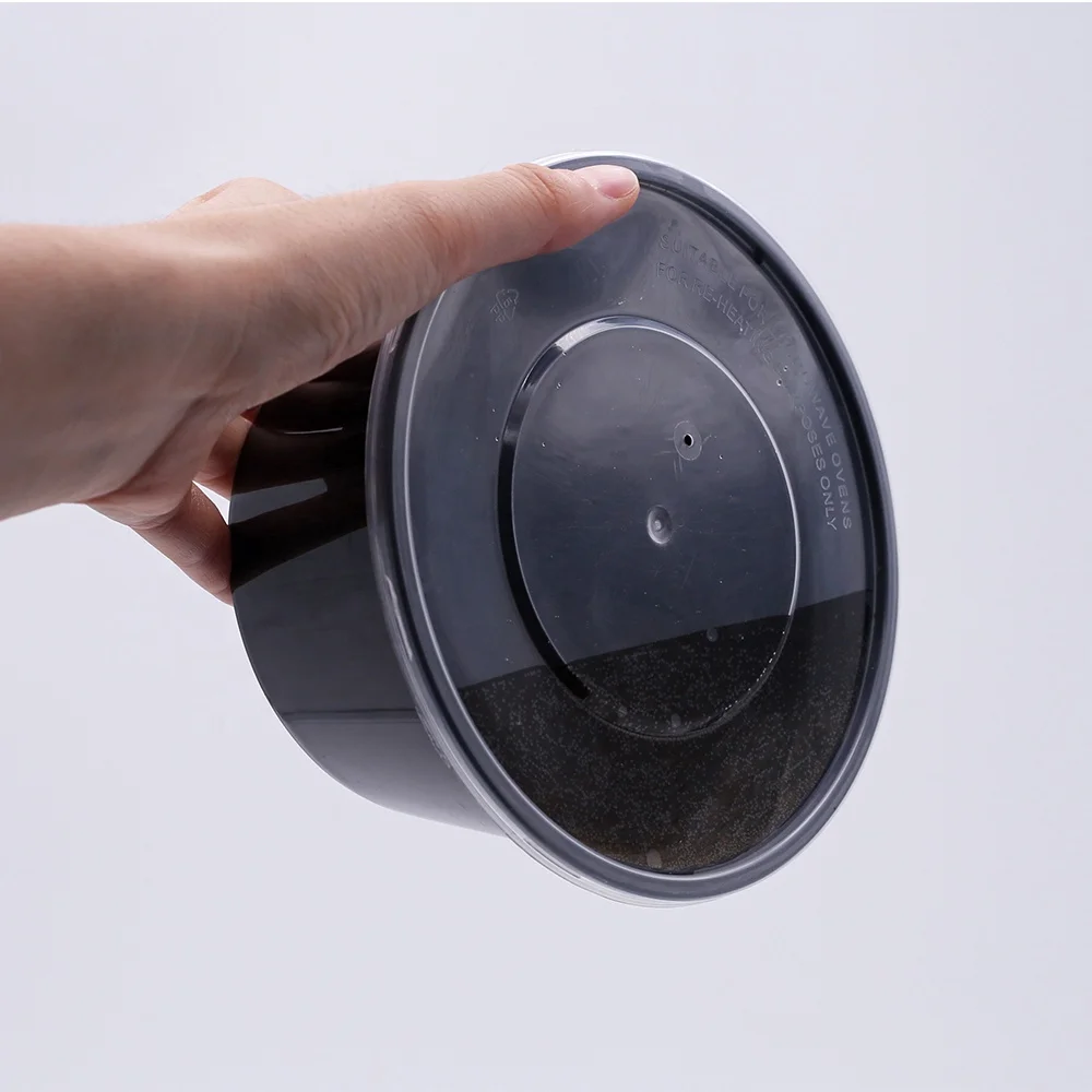 Round High Quality togo Food Container Packing Disposable Plastic Packing Box with Lid Microwavable Food Storage Box
