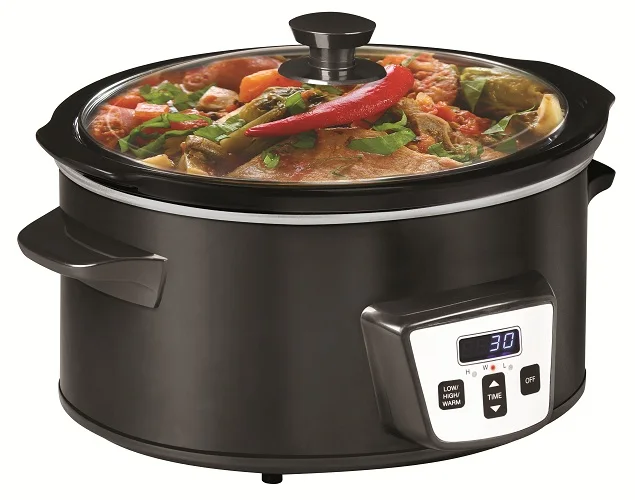 SC-1500 Stainless Steel Mini Round Electric Slow Cooker