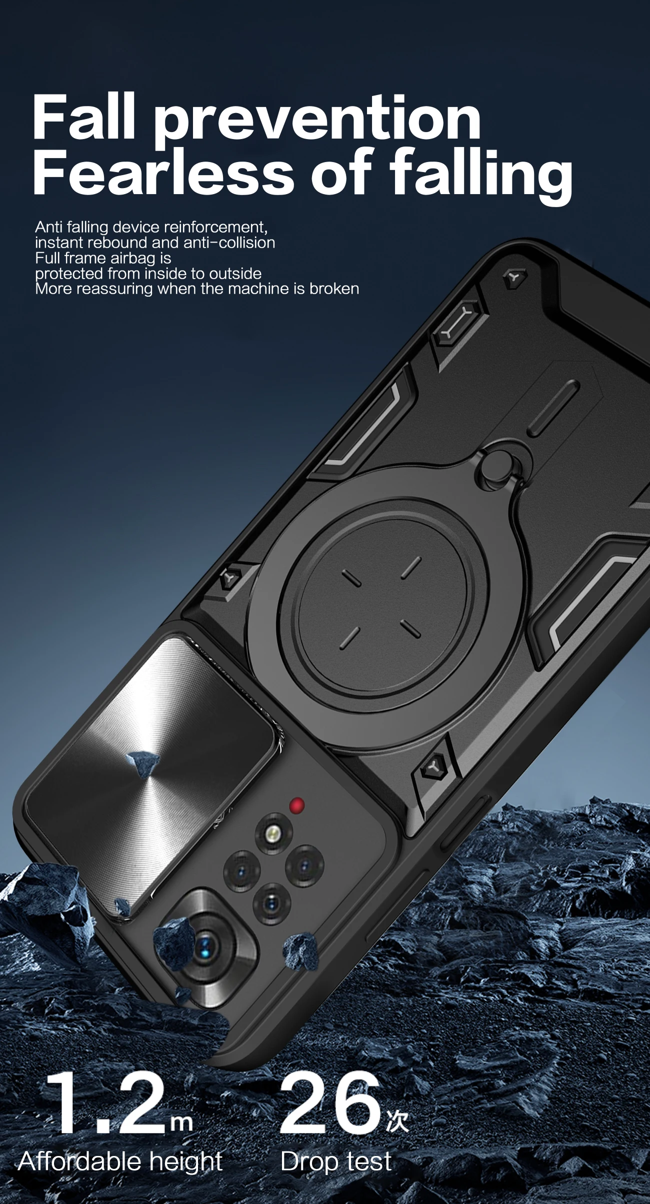 WBWONE Cover per Xiaomi Redmi 12, TPU Silicone e PC Antiurto Custodia