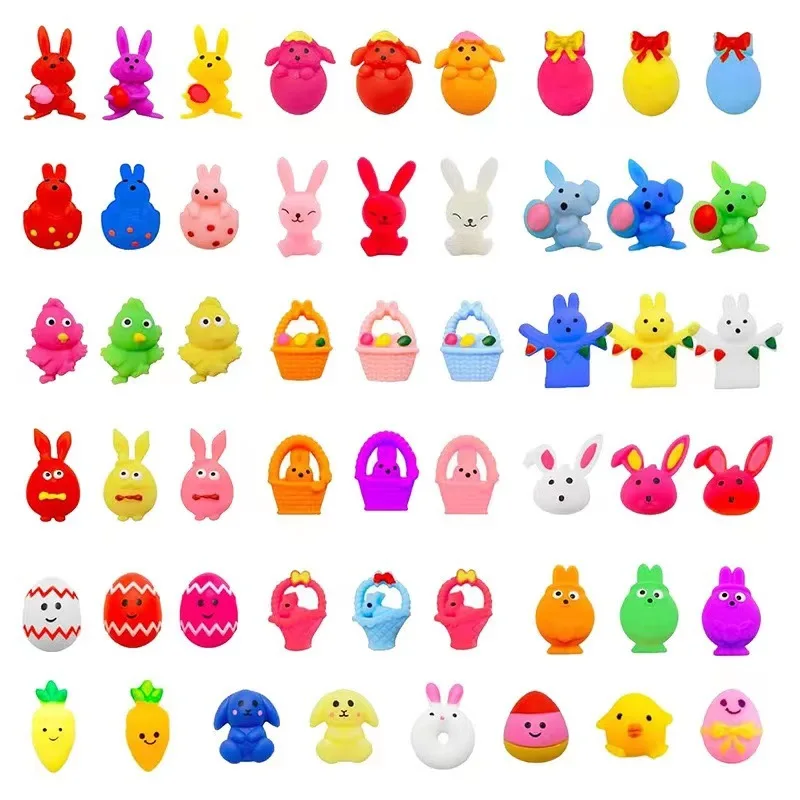 Easter 2024 Kids Fidget Toy Tpr Mini Slime Squishy Soft Bunny Animal