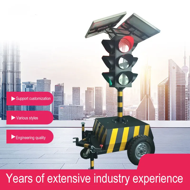 Портативные временные перекресток б/у предупреждение подвижный безопасности дорожного движения СИД солнечный сигнал