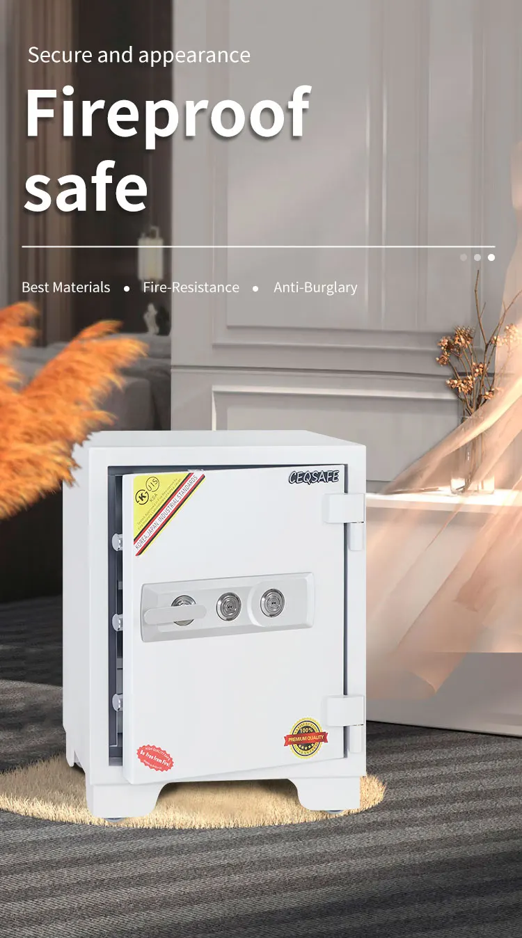 CEQSAFE Security Fire Resistance Double Key Locks Round Handle Fireproof Safe Box Digital Safe supplier