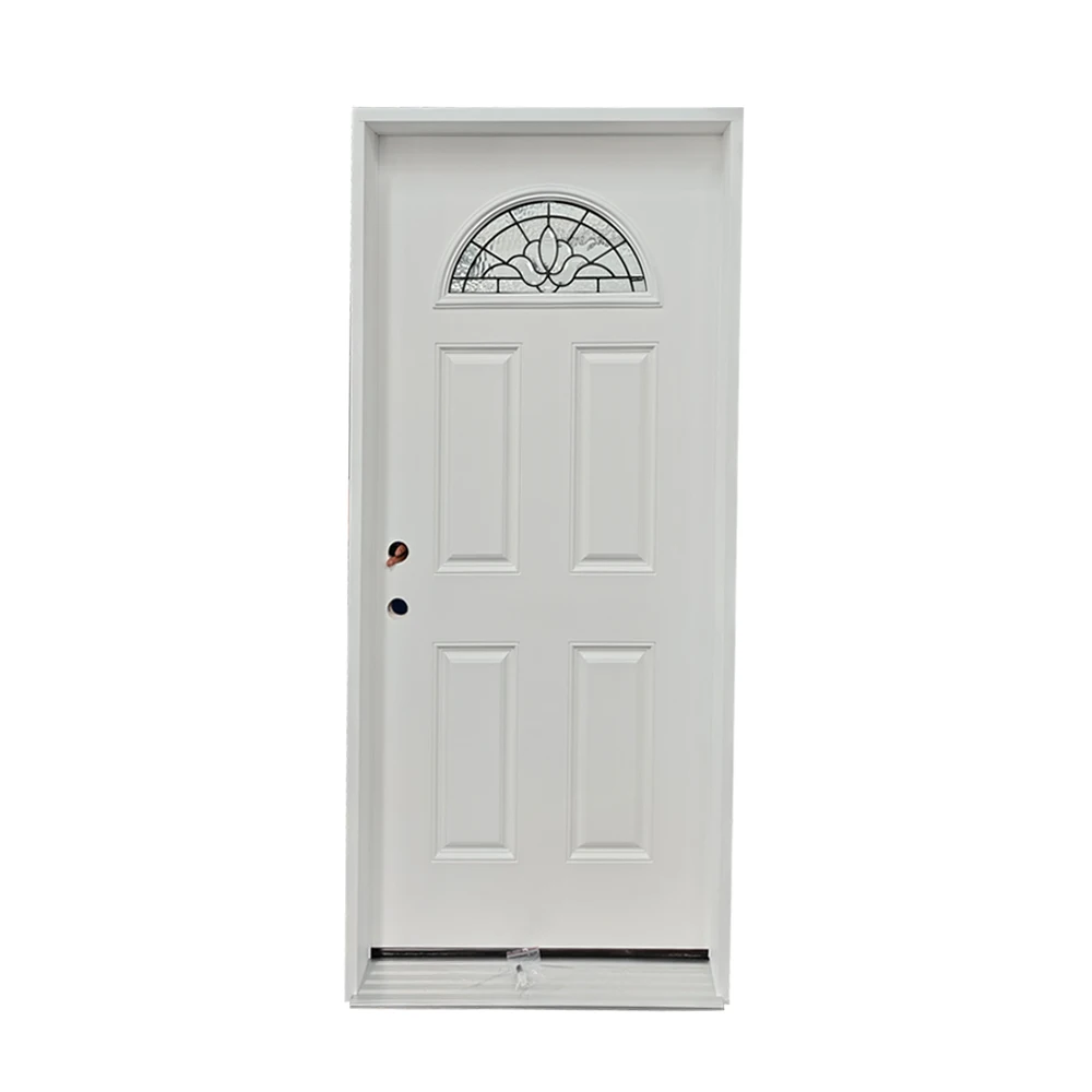 Modern white Fiberglass Prehung entry door mobile home exterior doors