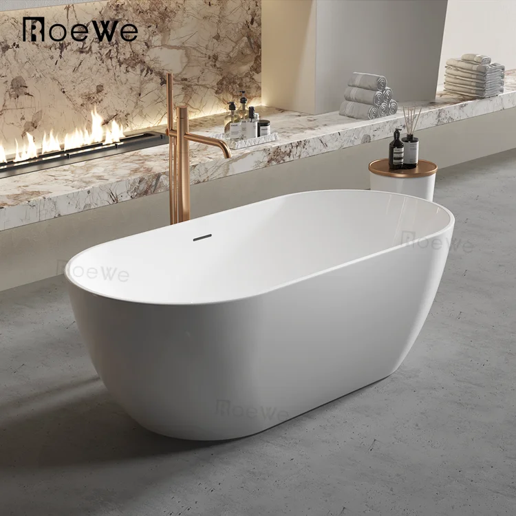 71inch Oval Shape Artificial Stone Bathtubs Solid Surface Freestanding Bathtub Resin Cast Stone Bath Tub Soaking Matt Tubs