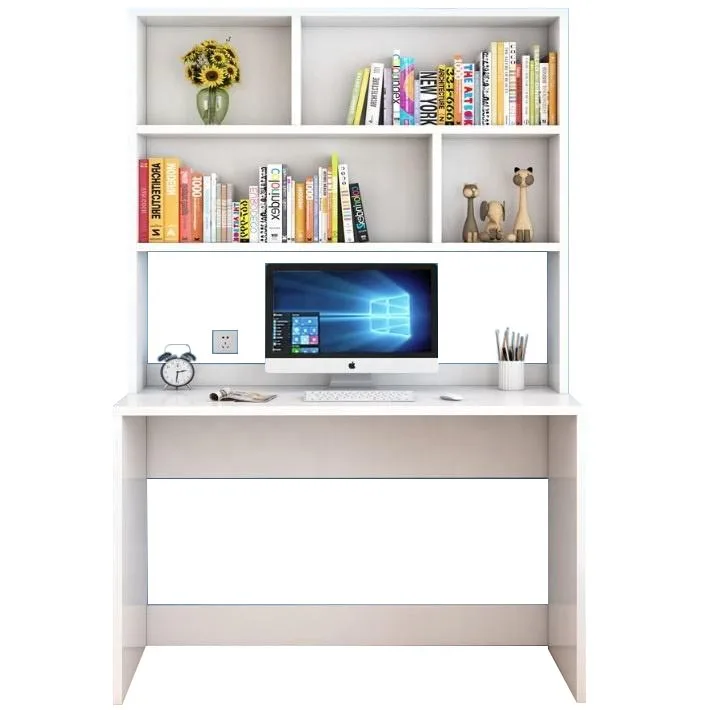 Wholesale Custom Wooden White Children Study Desk with Drawers Classic Computer Desk and Chair Set