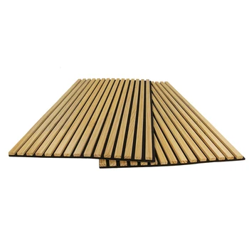 Modern Style Non Toxin Flame Retardant Sound Absorption Wood Slat Wall Panel