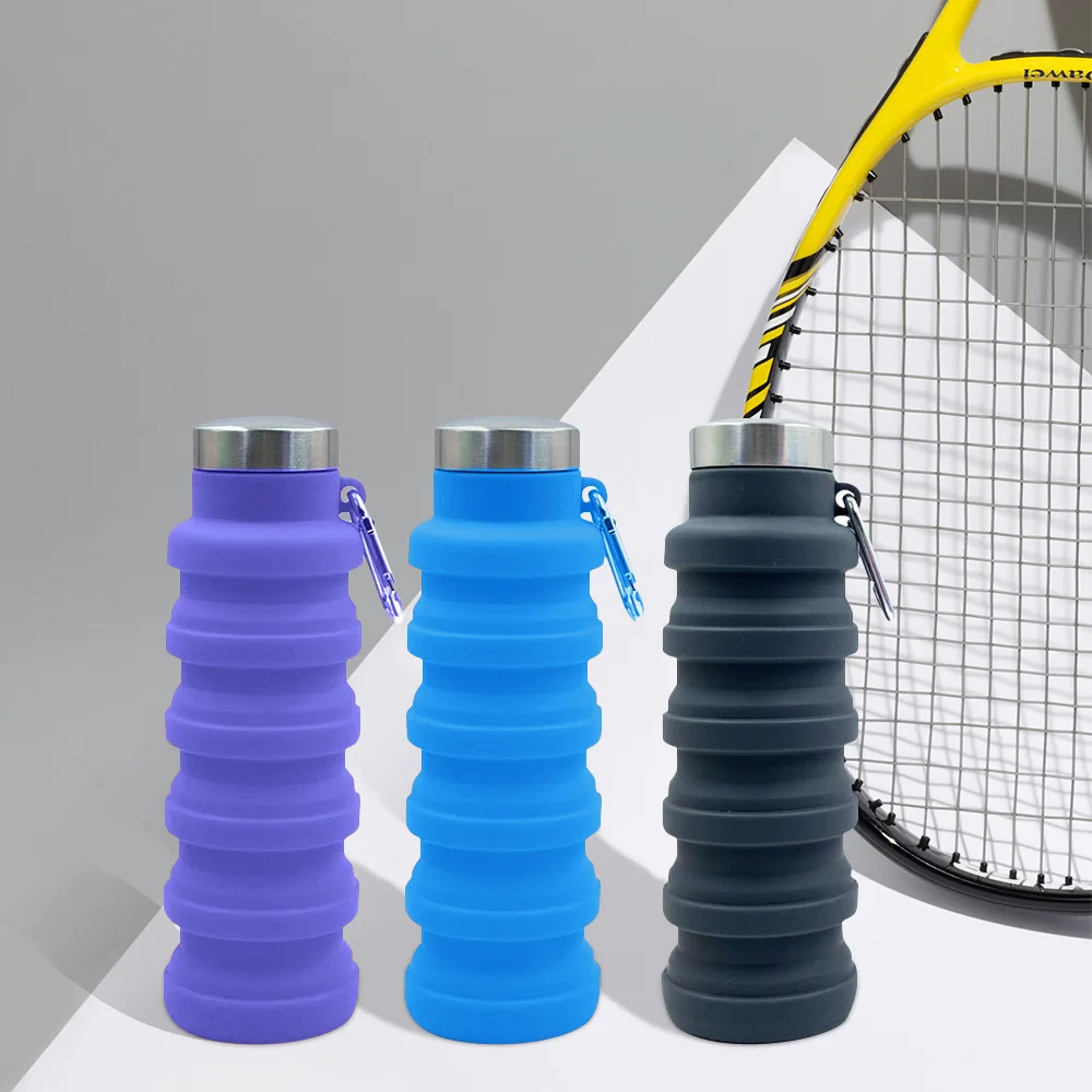 Collapsible Outdoor Travel Sports Drink Silicone Foldable Water Bottle ...