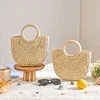 Natural Beige Straw Bag Set