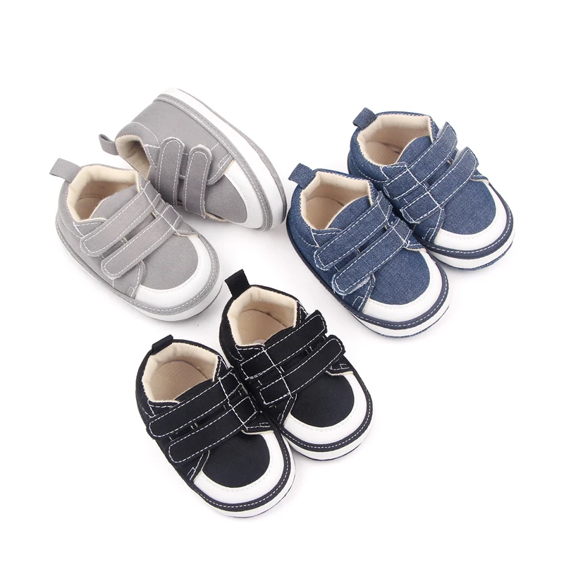 Spring and Autumn New 0-1 Year Old Baby Double Strap with Soft Sole Non-slip Baby Toddler Shoes