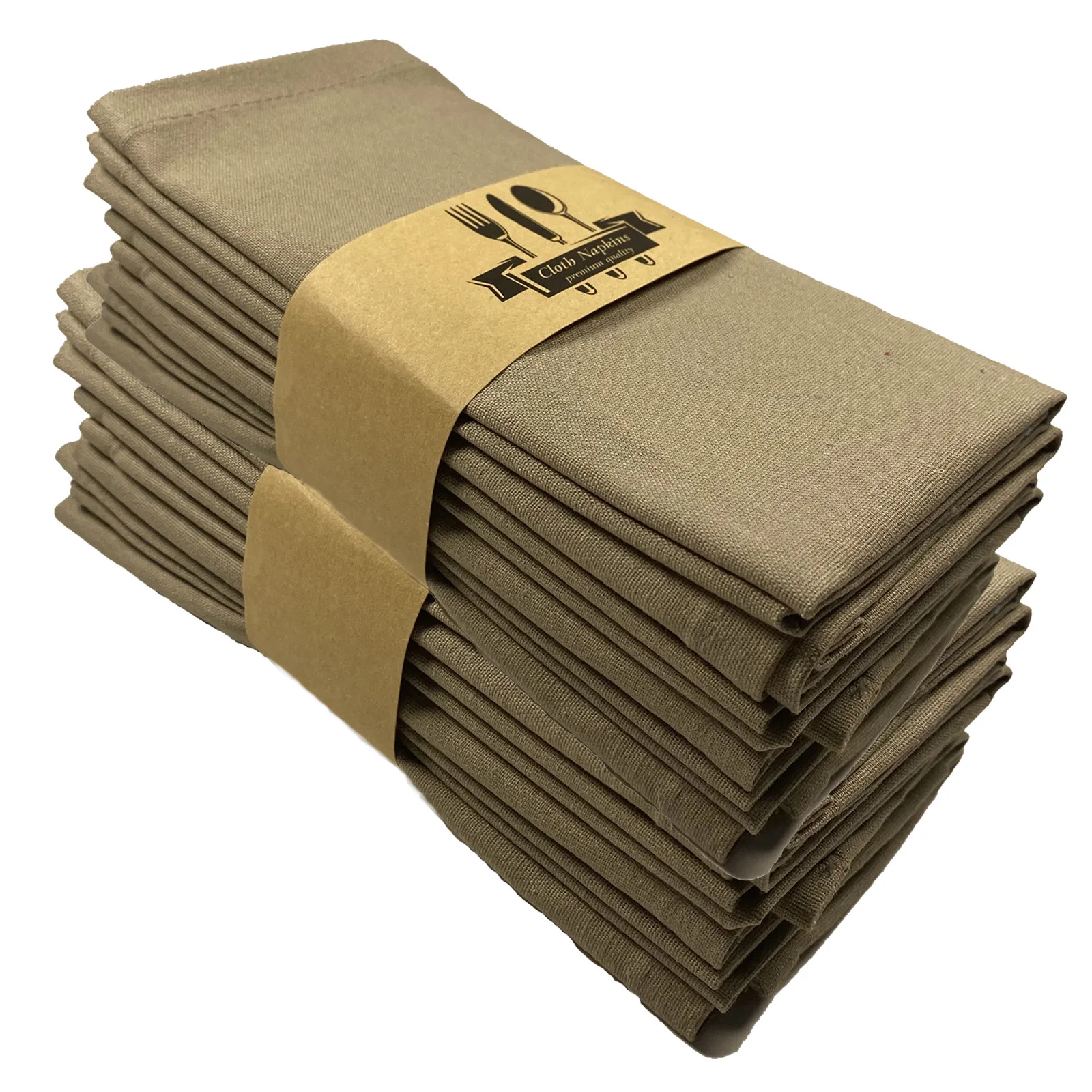 Luxury Dining Table Napkins Cloth For Wedding 16" Linen Cotton Blend Fabric Dinner Napkins