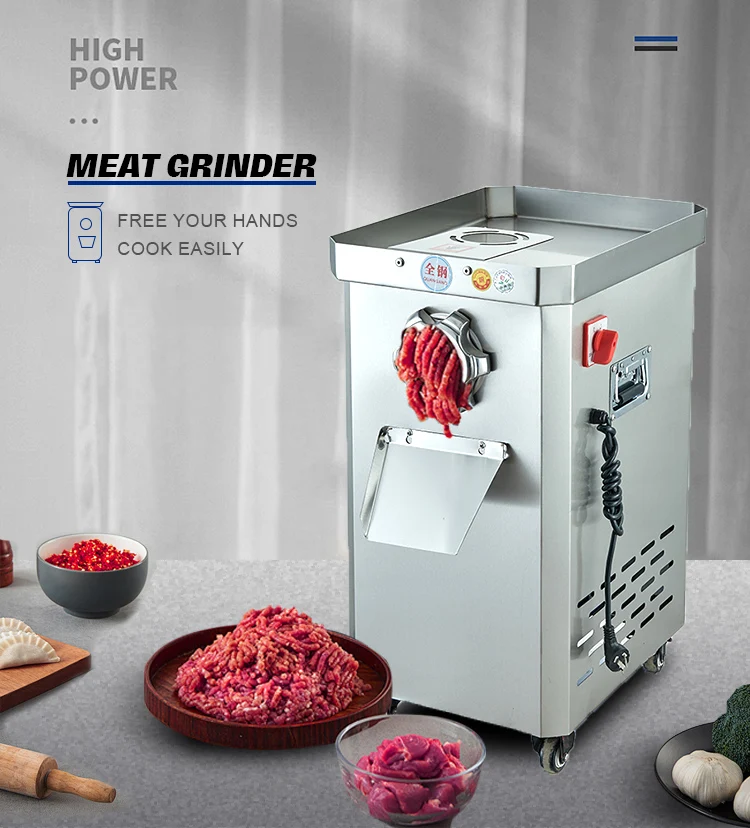 product hot sale stainless steel meat grinder china factory supply ss 201 beef mutton pork chopper electric commercial meat mincer-1