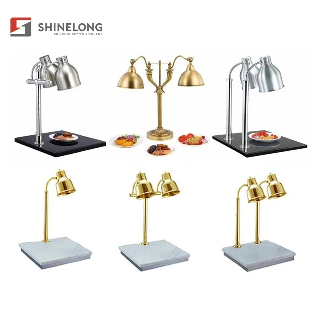 Restaurant Kitchen Equipment Commercial Table Food Warming Buffet Station  Electric Stainless Steel Gold 4 Bulb Food Warmer Heater Buffet Heat Lamp -  China Food Lamp and Food Lamp Warmer