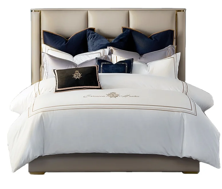 Luxury 100 Cotton Embroidered Hotel Bedding Set For Hotel And Home