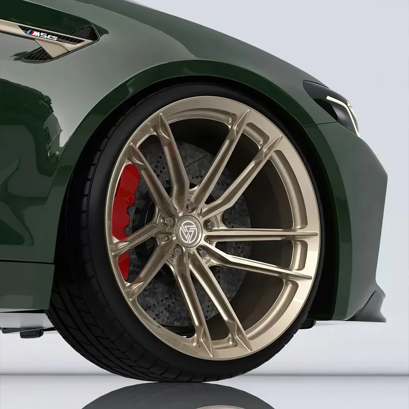 XL Deep Concave Gold Bronze Deep Dish Monoblock Custom Forged Wheel 5x114.3 5x120 5x112 Car Alloy Wheel 18 19 20 21 22 Inch Rim - Image 1