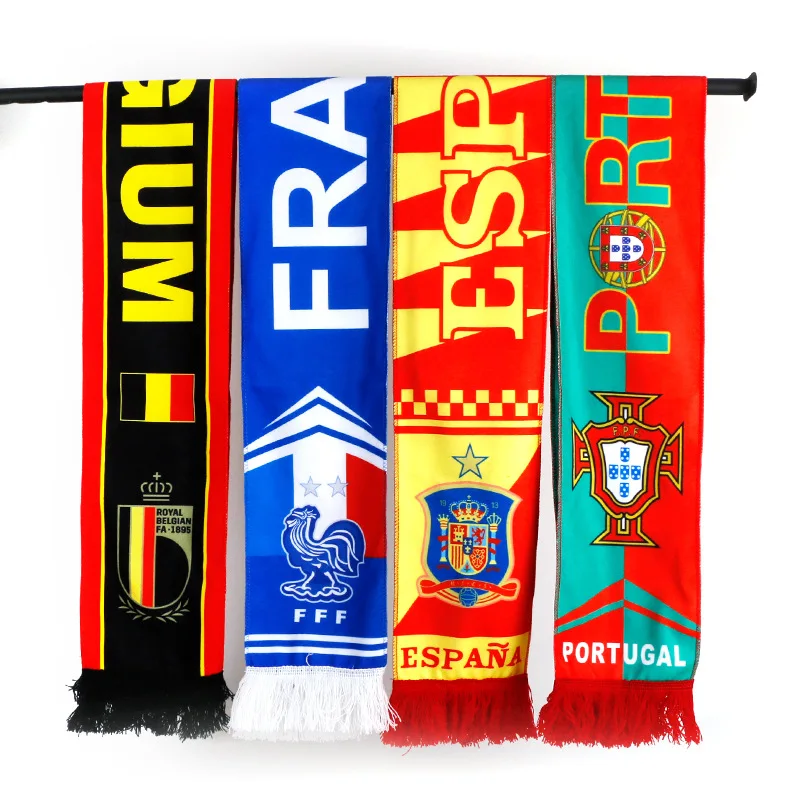 Custom Soccer Scarf 44 Country Printing Polyester Football Fan Scarfs