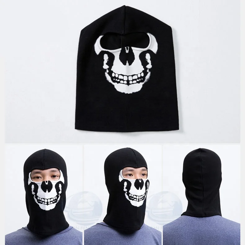 Multicolor Windproof Motorcycle Helmet Inner Black Men Full Face Ninja Ski Mask Custom Print Logo Polyester Balaclava